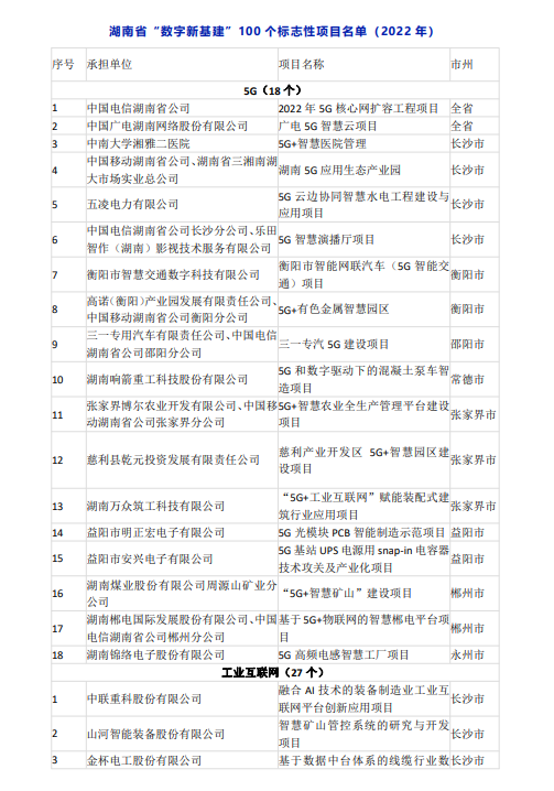 湖南“数字新基建”100个标志性项目发布 长沙50个项目入选